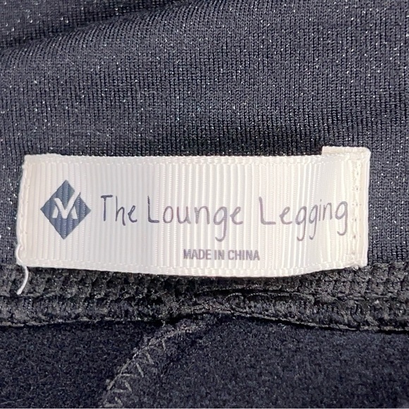 Large Black Glitter Knit Fleece Lined Leggings Pull On Stretch Comfortable - Picture 10 of 12